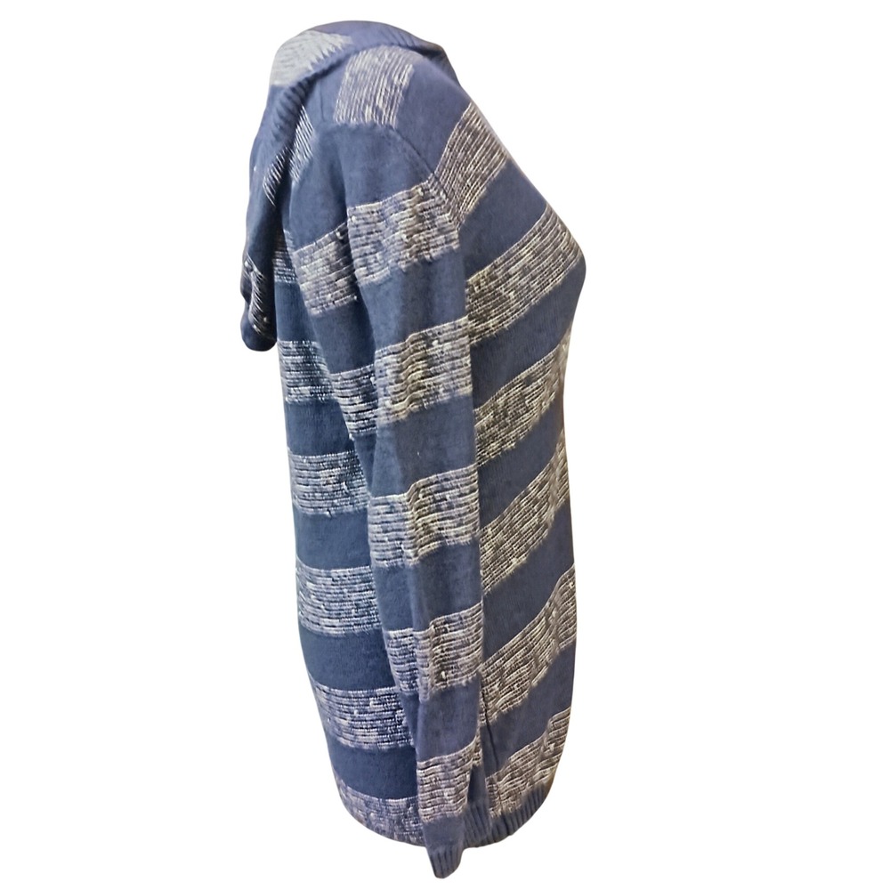 Tommy Bahama Relax Hoodie V-Neck Striped Knit Sweater SKUW626 - Picture 4 of 6